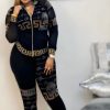 African Clothes For Women Dashiki 2 Piece Set with Zipper Long Sleeve Jacket