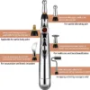 Multi-functional electric acupuncture pen attachments for pain relief and beauty.