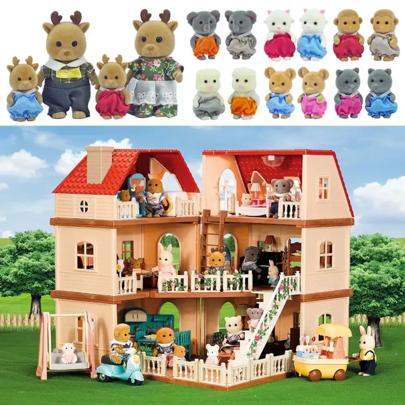 Dollhouse Simulation Kitchen - Mini kitchen toy set with furniture and accessories