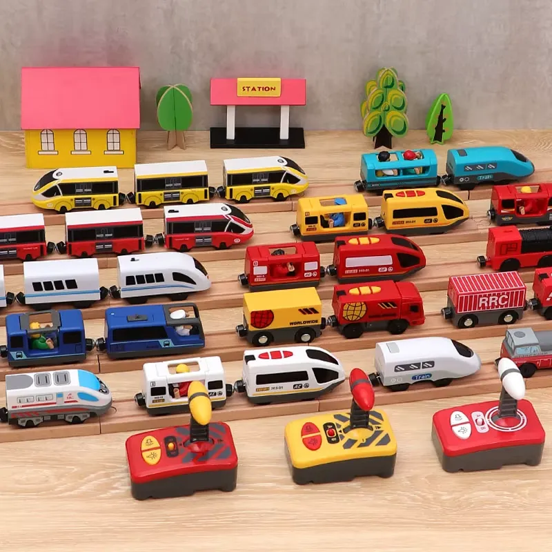Magnetic RC Electric Train Set with Remote Control – Brio-Compatible