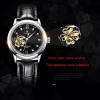 Women Automatic Mechanical Watch – Diamond Four-leaf Clover Design, Rose Leather Strap, Waterproof Ladies Watch