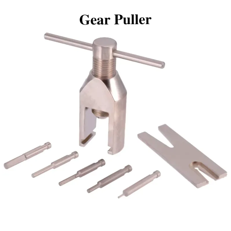 RC Motor Pinion Gear Puller tool for RC motor maintenance, made from high-quality metal for durability.