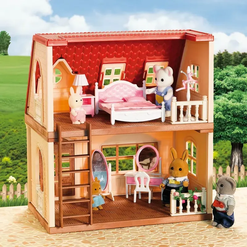 Dollhouse Simulation Kitchen - Mini kitchen toy set with furniture and accessories