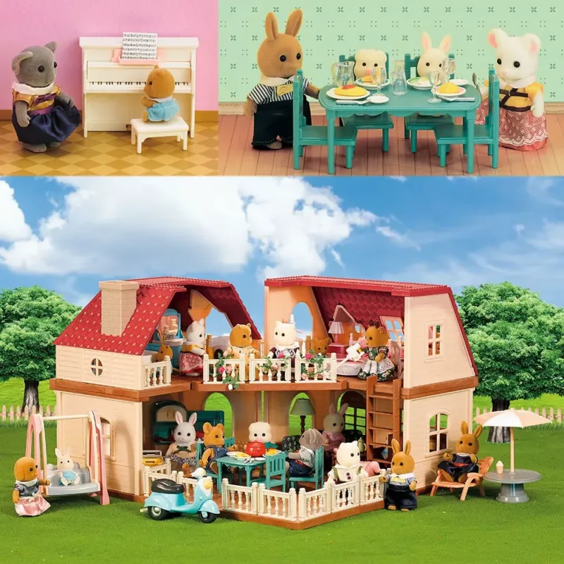 Dollhouse Simulation Kitchen - Mini kitchen toy set with furniture and accessories