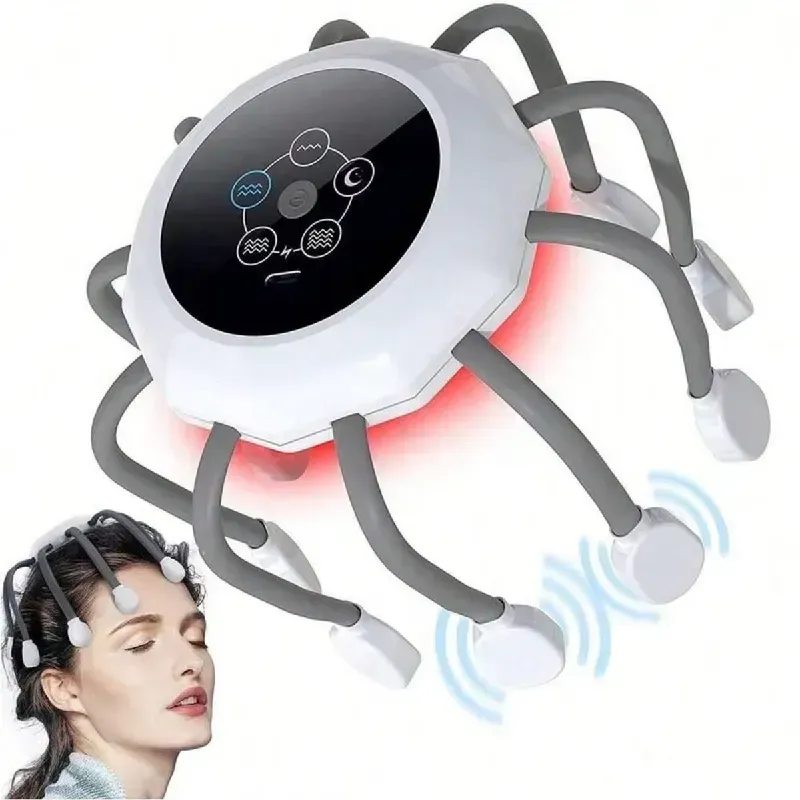 Electric head massager with octopus design