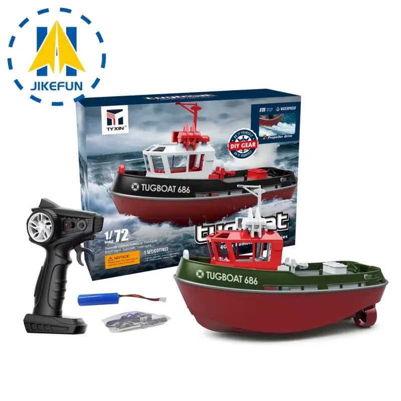 JIKEFUN 686 RC Tugboat – 2.4G Remote Control Boat for Kids