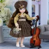 30cm BJD Princess Doll - with 23 Movable Joints and 3D Eyes - A close-up of a ball-jointed doll with 3D eyes, poseable joints, and smooth, detailed craftsmanship.