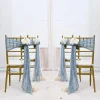 Sage Green Gauze Chair Sashes – 30PCS for Wedding Reception