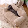 Luxury Cat Bed Sofa – Pet lounging in the luxurious and warm cat bed sofa