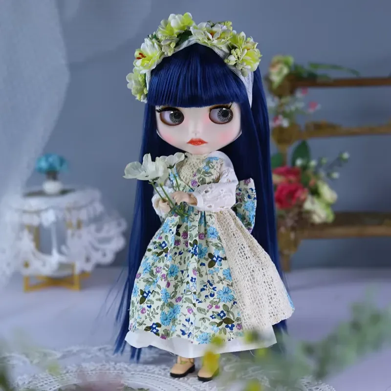 ICY DBS Blyth Doll – BJD joint body white skin blue hair doll