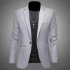 Men’s Trendy Leisure Boutique Suit – A stylish slim-fit single-button jacket for business and casual wear.