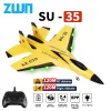 RC SU-35 Foam Glider, featuring LED lights and easy controls for kids and beginner pilots.