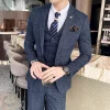 High-Quality British-Korean Plaid Suit – Modern 3-Piece Set for Business & Casual Wear