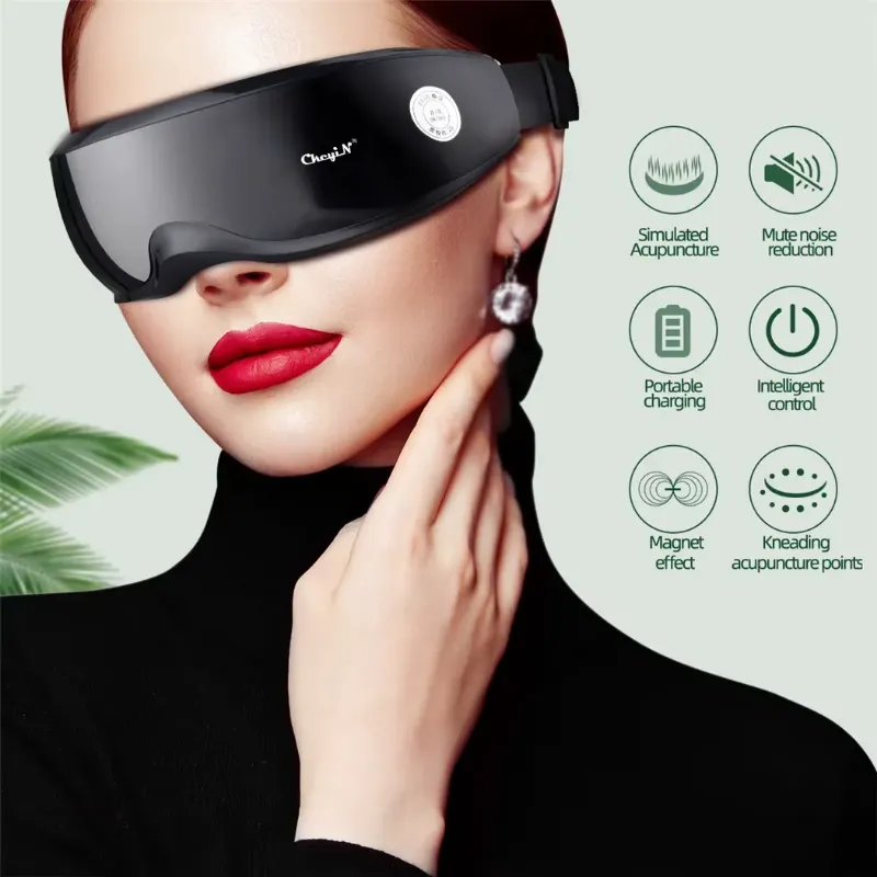 Smart Eye Massager features: portable, mute, and magnetic therapy.