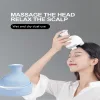 Wireless Waterproof Electric Scalp Massager - Blue and White, USB Charging