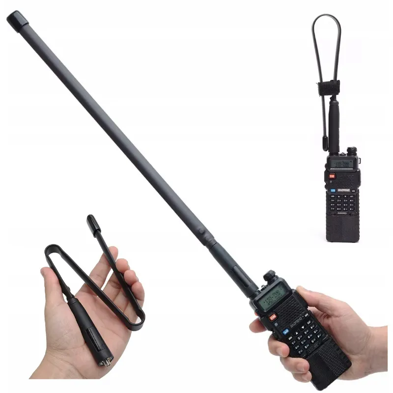 ABBREE CS Tactical Antenna - Foldable Dual Band VHF/UHF (144/430MHz) SMA-Female for Baofeng UV-5R, UV-21,