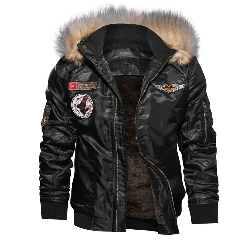 Army Tactical Jacket- Men Wearing Air Force Jacket with Detachable Hood