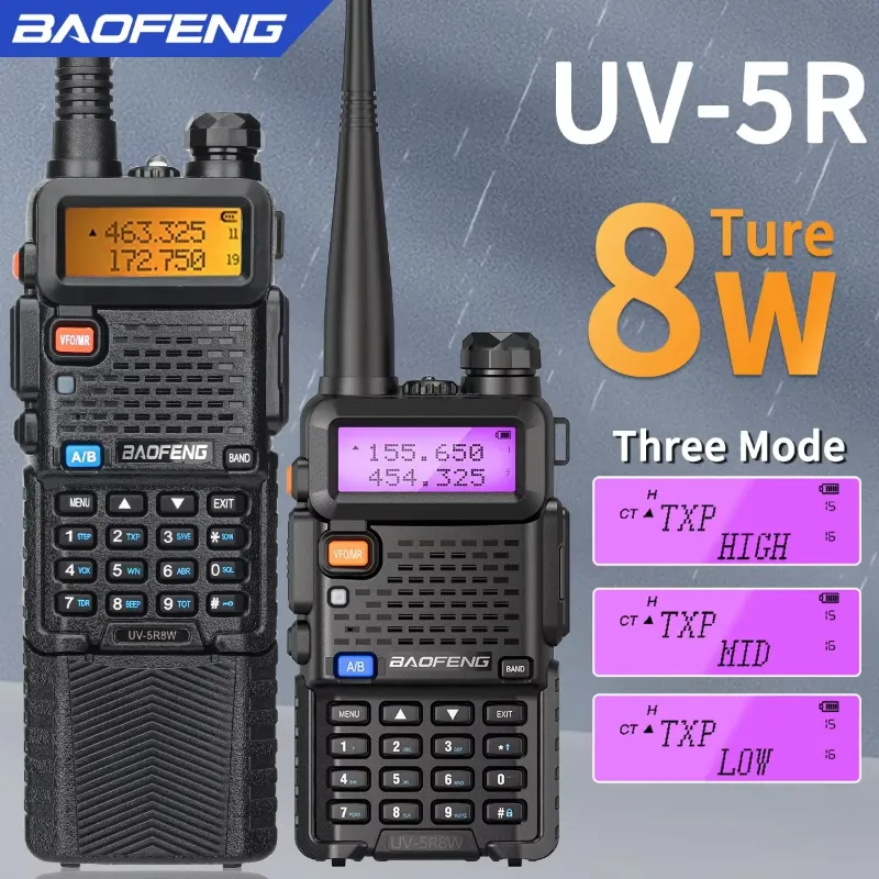 Baofeng UV-5R Dual Band Walkie Talkie – 5W/8W, VHF/UHF, 16KM Range