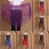 Belly Dance Hip Scarf with Adjustable Waist Tie