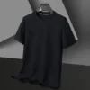 Black breathable summer men's t-shirt with a classic, timeless look.