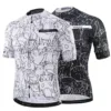 Breathable cycling jersey with full front zipper and elastic waistband