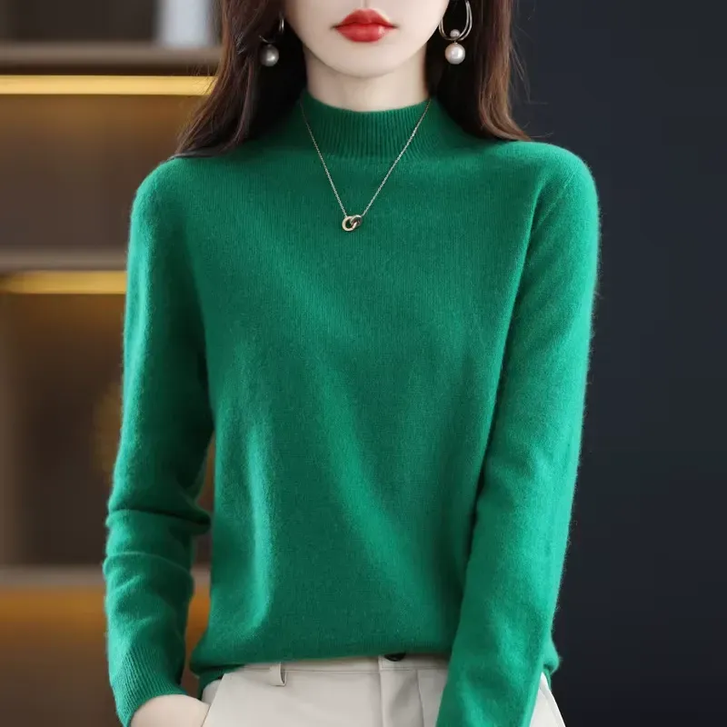 Cashmere sweater for women - soft pullover for autumn and winter, loose knit design