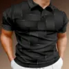 Black Geometric casual street men's clothing