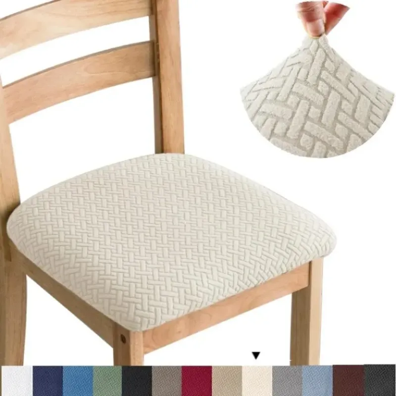 Universal elastic chair cover in minimalist solid color