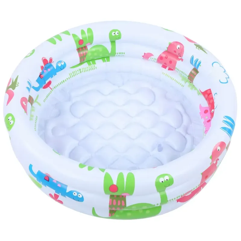 Full view of the Dinosaur Baby Pool, emphasizing its vibrant dinosaur-themed pattern and sturdy construction.