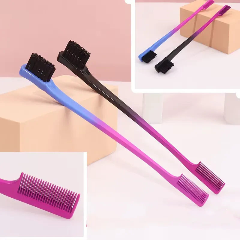 3-in-1 Edge Control Brush used to style baby hairs and smooth edges