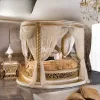 European Style Solid Wood Round Bed - Timeless Design with Solid Wood Construction