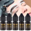 Professional ECO PMU airbrush brow pigments in various shades for precise eyebrow enhancement.