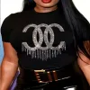 Fashion Women Sequins T-shirt – Glamorous sequin design in a comfortable, oversized fit.