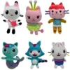 Kids playing with Gabby Dollhouse Plush Mermaid Cat Toy