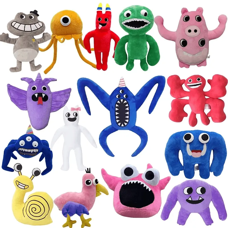 Colorful collection of Garten Banban plush toys featuring various playful and whimsical designs.