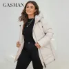 GASMAN Plus Size Down Jacket Women - Hooded Parka with Big Pockets