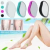 Hair Removal Tool-Using a glass epilator on legs for smooth, hair-free skin