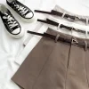ITOOLIN High Waist A-Line Shorts - Vintage Style with Belt