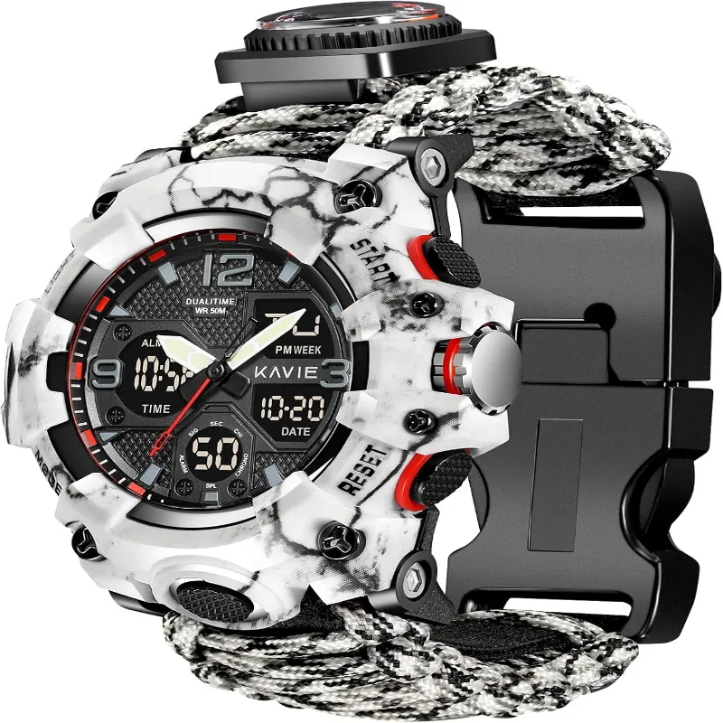 LOKMAT Rugged Sport Smart Watch ATTACK-GT with Bluetooth calling, waterproof military design, and built-in flashlight.