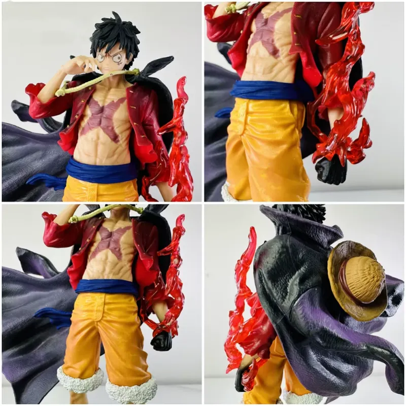 Multi-angle views of the Sun God Nika Figure, showcasing Monkey D. Luffy's detailed design and dynamic poses.