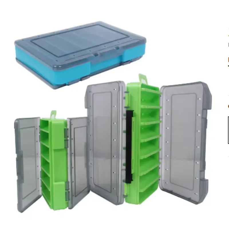 Luya Accessories Box U Size Wooden Shrimp Bait Storage with Transparent Lid for Fishing Tackle