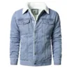 Men denim jacket styled with jeans and sneakers