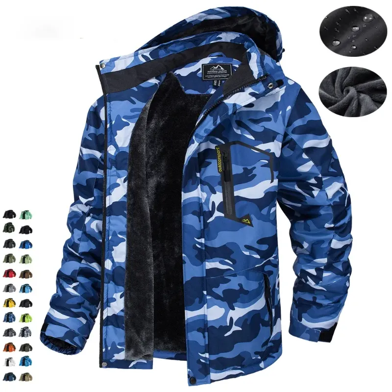men’s hiking jacket-Removable hood feature on TACVASEN waterproof winter jacket