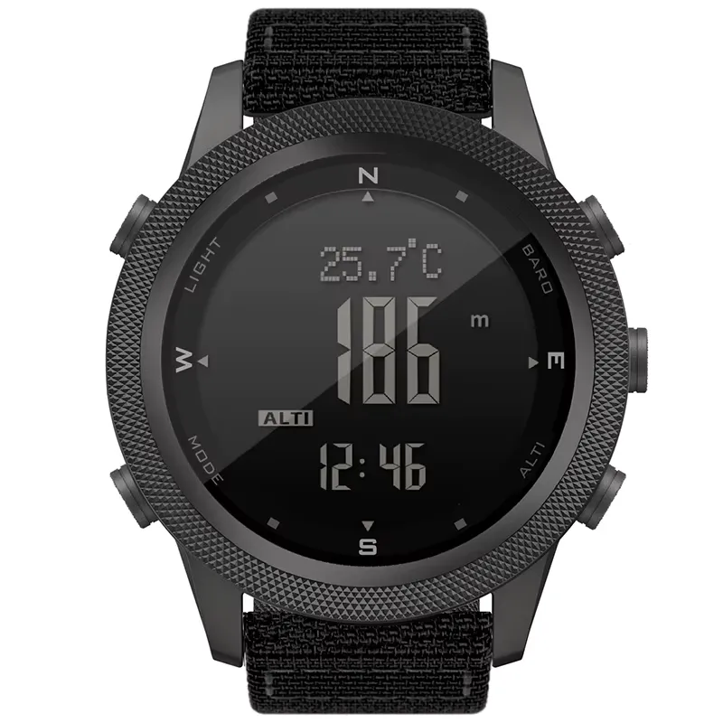 Hiker wearing NORTH EDGE APACHE-46 outdoor sports watch