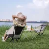 Outdoor Camping Portable Folding Moon Chair with 100KG Capacity for Fishing and Beach Relaxation