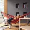 Outdoor Canvas Hammock - Thickened Fabric and Anti-Rollover Design for Comfortable Relaxation