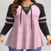 Plus Size Summer Women Blouse - Off-Shoulder Lace Top