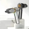 Close-up view of the Portable Car Vacuum Cleaner, showcasing its elegant design and advanced features like LED indicators.