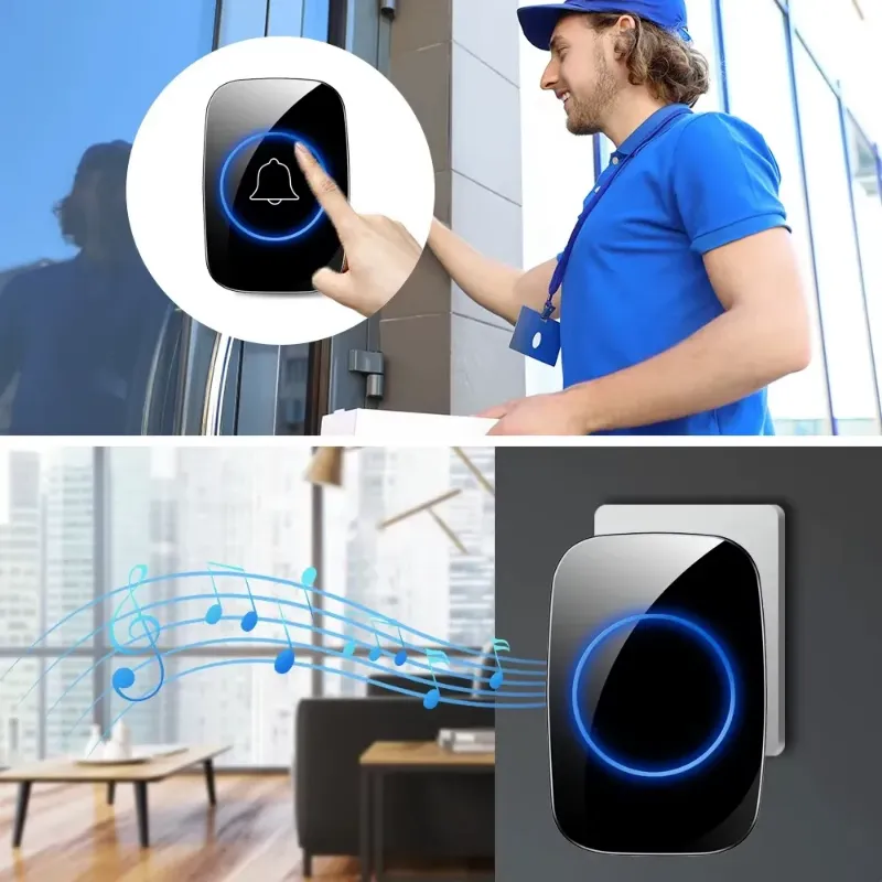 Touch button doorbell for smart home entry