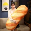 Person holding a large Toast Bread Pillow, emphasizing its size and realistic texture.
